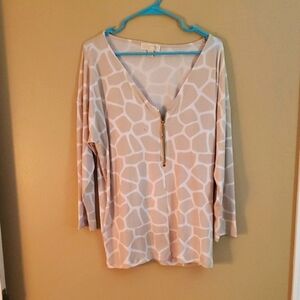 Michael Kors Beige Patterned Blouse